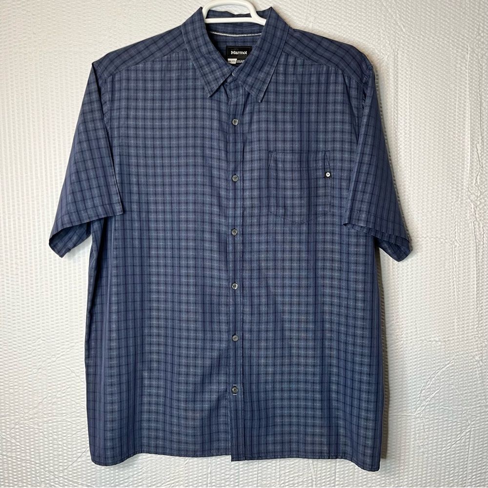Marmot Casual Button Up Plaid Shirt Size XXL